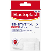 Elastoplast Sensitive XL Med+ Dressings (5 Strips), Pack of First Aid