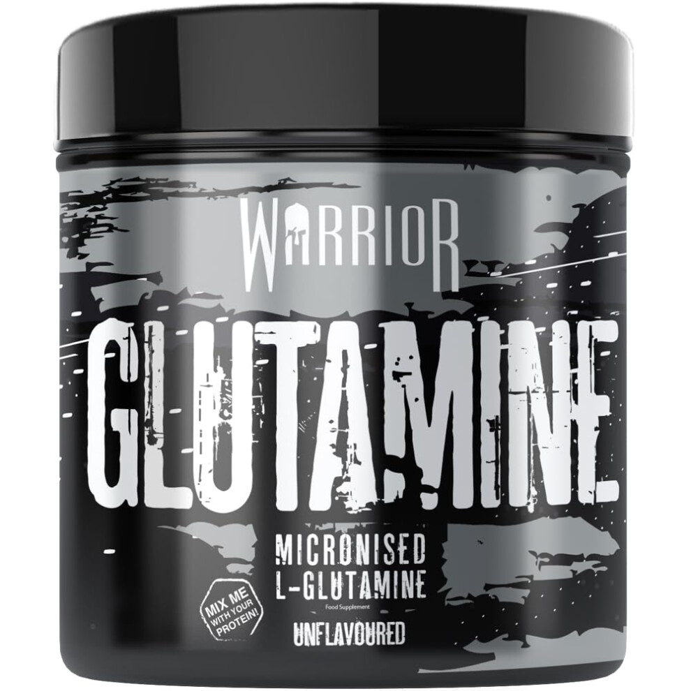 Warrior Glutamine 300G - Pure Micronised L-Glutamine Powder - Amino Acid - Muscle Growth & Recovery Supplement- Gut Health - Mix In Protein - Pre And