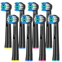 Rebeool Replacement Brush Heads Compatible with Oral B Vitality Pro, Pro 3, Pro 1 Toothbrushes, Smart 6, Genius, Round Toothbrush Heads, Pack of 8 To