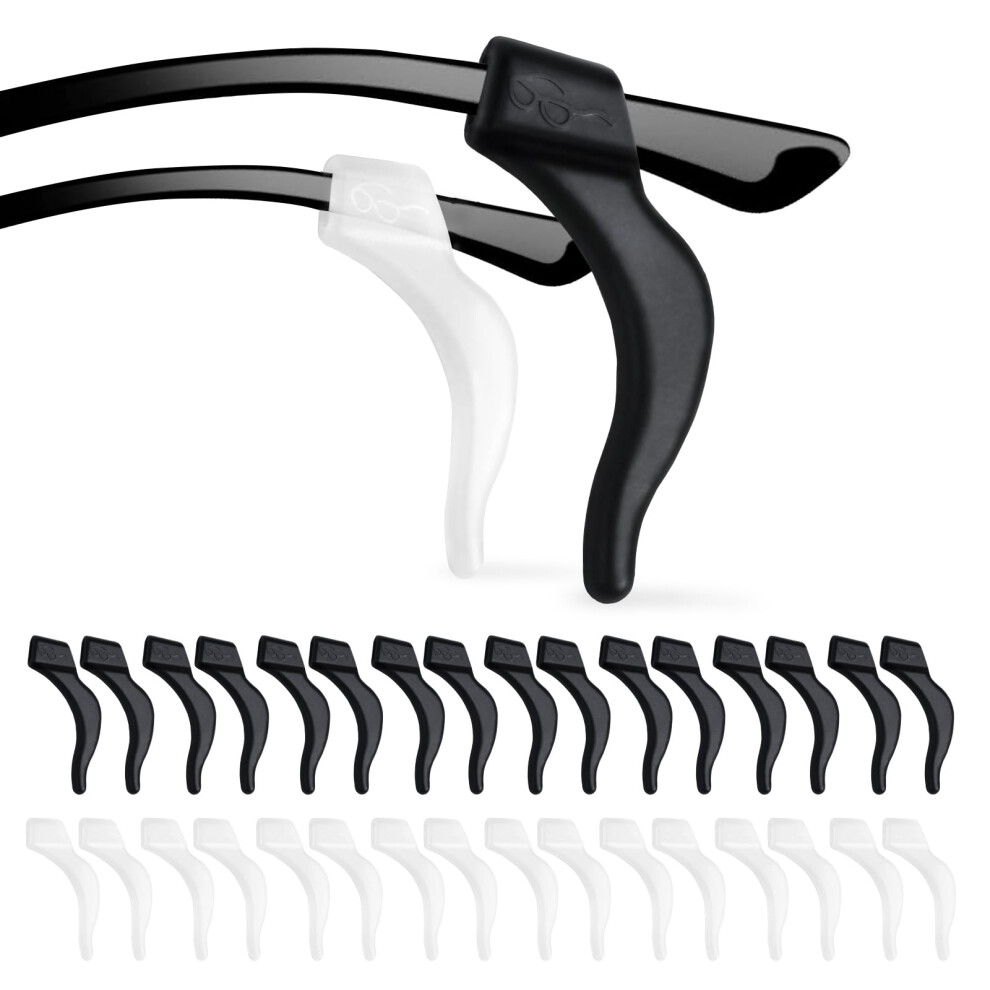 Quelcc 16 Pairs Glasses Ear Grips Glasses Retainer Silicone Glasses Ear Cushion