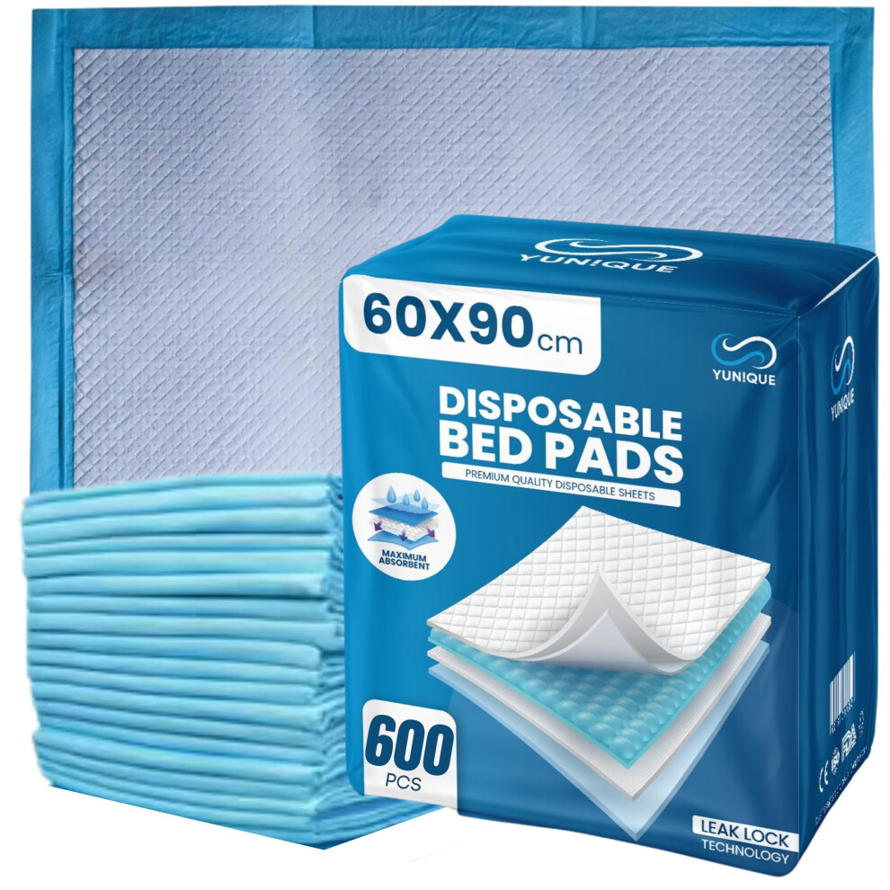 Yun!Que 600 Pack Incontinence Bed Pads 90 X 60Cm Â Highly Absorbent Disposable