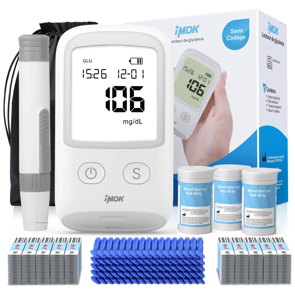 Foviflxy Blood Glucose Test Kit For Diabetes: Imdk Clinically Accurate Blood Sugar Monitor