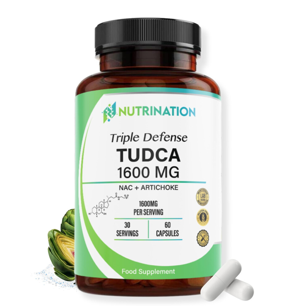 Nutrination Tudca Supplement 1600Mg | 99.2% Pure 1400Mg Tudca, 100Mg Artichoke Extract & 100