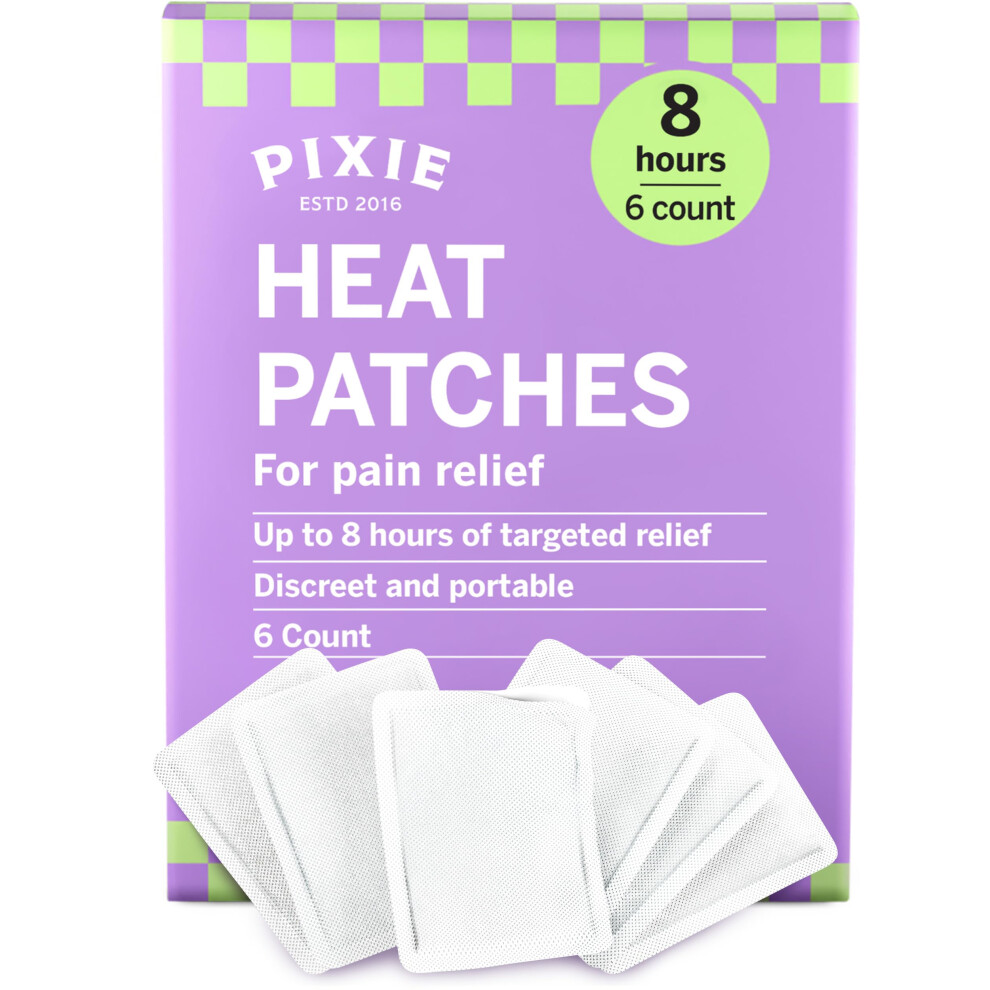 Pixie Cup Pixie Period Cramps Menstrual Pain Relief Heat Patches - Lower Abdominal & Back Soothing Therapy - Natural Alternative To Lidocaine Icy Hot - Up To 8