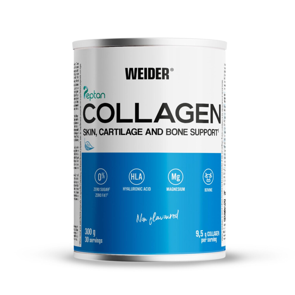 Weider Collagen. With Hyaluronic Acid, Magnesium And Vitamin C. 100% Peptan. Zero Fat. Sugar Zero. Keto.