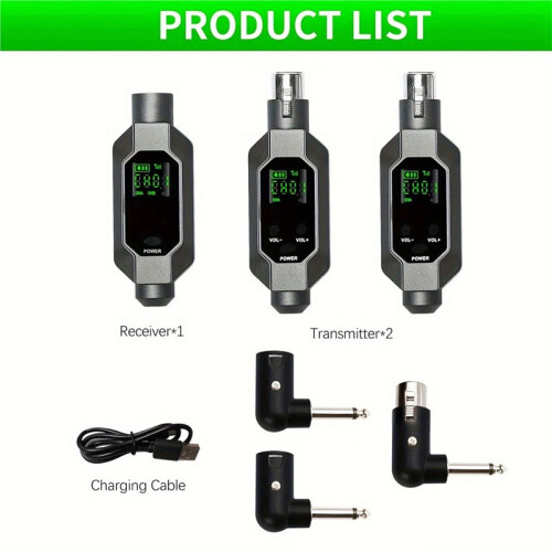 Wireless Microphone Converter XLR Transmitter and Receiver Microphone Wireless System for Dynamic Microphone A 1