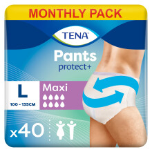 TENA Pants Maxi 40 pairs Unisex Incontinence Pants (4 x 10 packs)