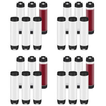 24 Bottiglie da Spremere per Condimenti da 16 Oz Bottiglia di Plastica Invertita per Salse Dispenser con Valvola con Punta Ricaricabile
