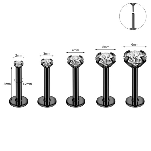 10 τεμάχια/σετ δαχτυλιδιών χειλιών Labret, σκουλαρίκια piercing με ζιρκόνι, Monroe Medusa, piercing 1