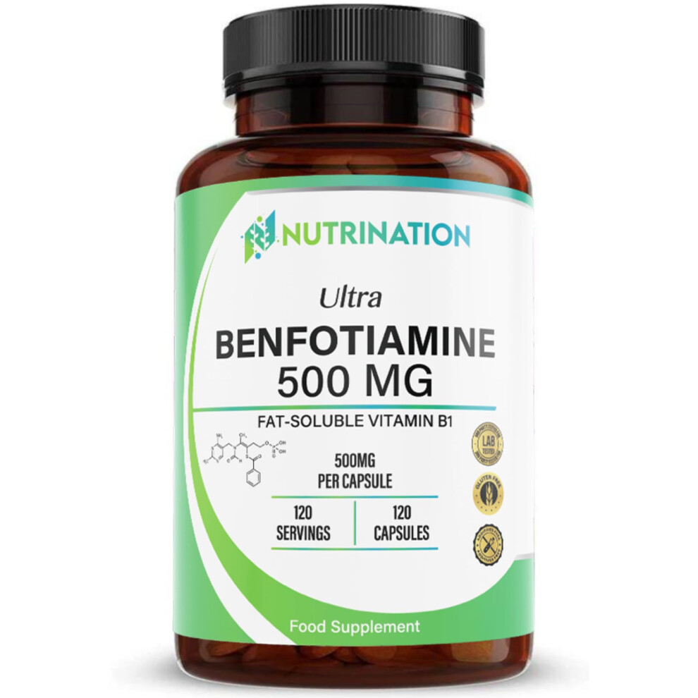 Nutrination Benfotiamine 500Mg X 120 Capsule | 4 Months Supply | Fat Soluble