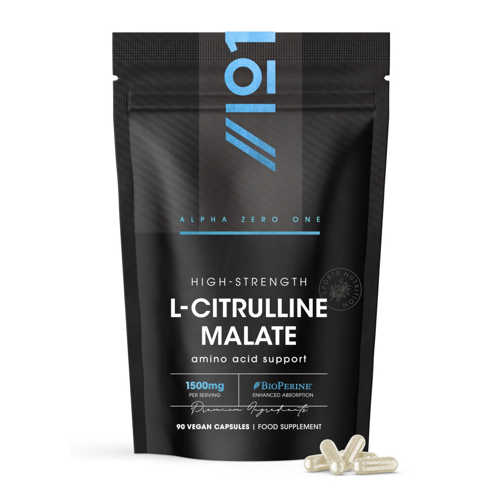 Alpha01 L|Citrulline Malate 1500Mg With Bioperine | 90 Vegan Capsules | High Strength