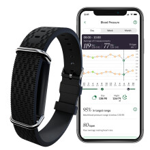 Hilo 24/7 Blood Pressure Monitor Bracelet | Clinically Validated IP68 Waterproof Medical