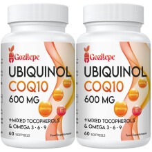 Ubiquinol CoQ10 600mg Softgels with Omega 3 6 9 & Vitamin E