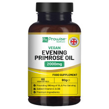 Vegan Evening Primrose Oil 2000mg with Vitamin E & B6 – 60 Vegan