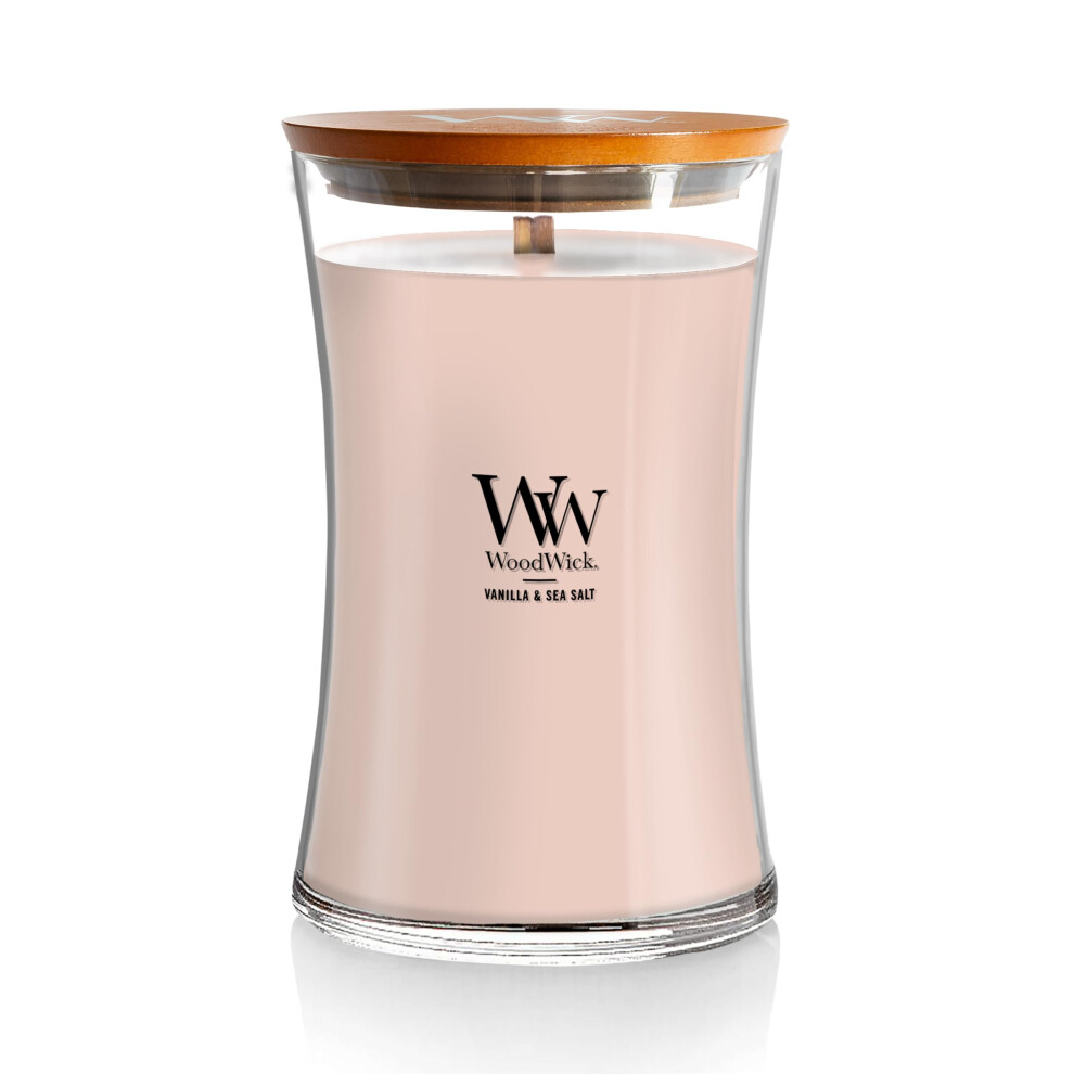 Woodwick Large Hourglass Scented Candle | Vanilla & Sea Salt | With