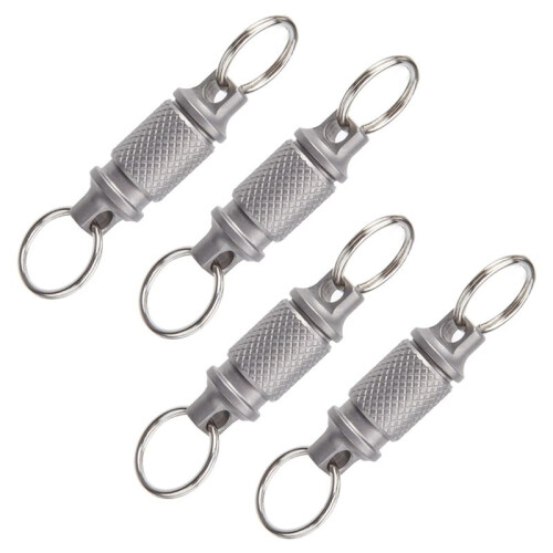 Titanium Quick Release Swivel Keychain, Pull Apart Detachable Keychain Heavy Duty Car Key Holder 4Pcs