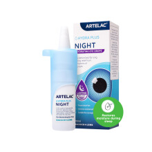 Artelac Night Eye Drops, Symptom Relief for Tired, Dry, Stressed, Gritty, Burning and Tearing Eyes, Preservative Free and Restores Moisture During Sl