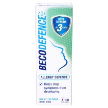 Becodefence Nasal Spray - AllergyHay Fever Defence from The First Signs of Symptoms - Gets to Work in 3 Minutes NonDrowsy 120 Sprays, 20 ml (Pack of