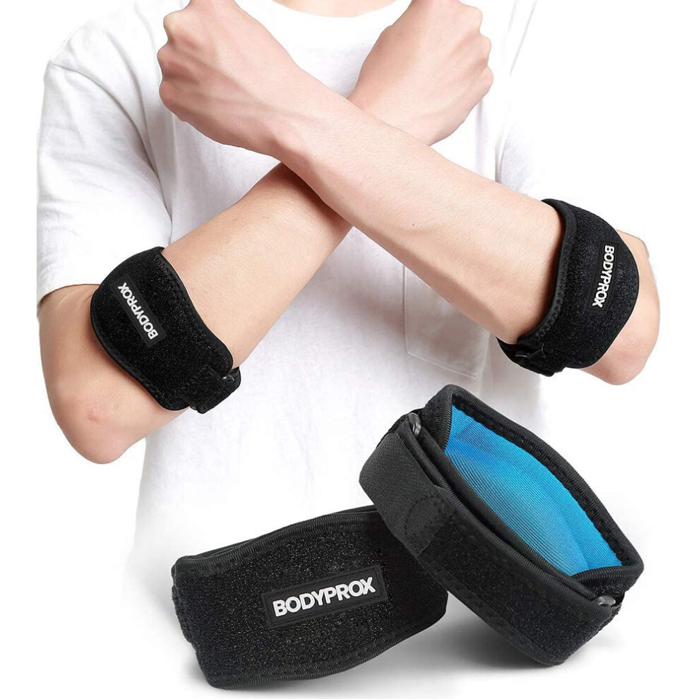 Bodyprox Elbow Brace 2 Pack For Tennis & Golfer's Elbow Pain Relief