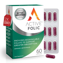 Active Folic 400 mcg – L|Methylfolate Folic Acid Supplement – Highly Absorbed