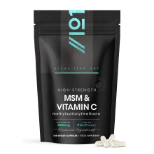 MSM 3000mg with Vitamin C & BioPerine | 120 Vegan Capsules –