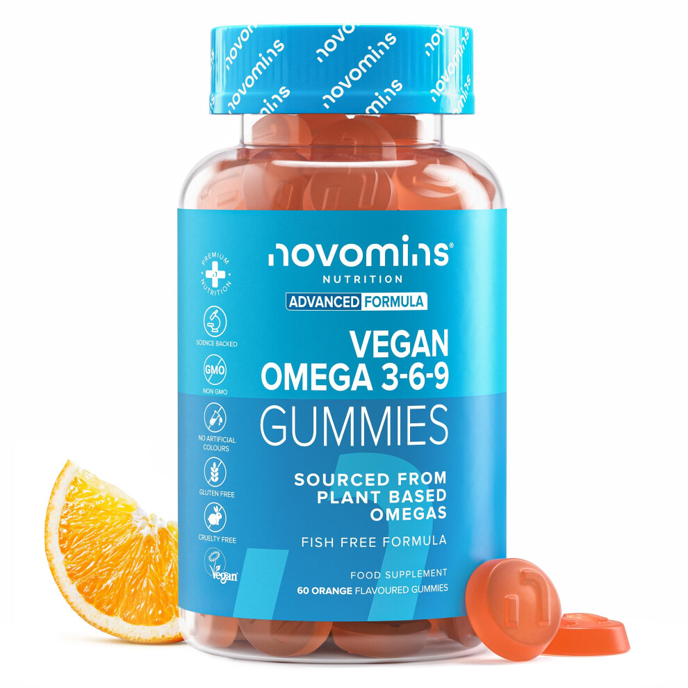 Novomins Omega 3 6 9 Gummies | Vegan Omega 3 | Alternative To