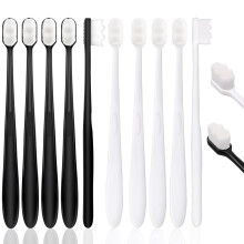 Soft Bristle Toothbrush,10PCS Extra Soft Micro Nano Toothbrush for Sensitive Gums, Adult Tooth Brush with 20000 Soft Bristles Sterile Fiber for Sensi