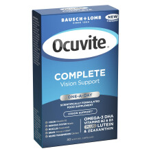 Ocuvite Complete Eye Supplement Capsules by Bausch + Lomb – Lutein and Zeaxanthin Supplement with Omega 3 DHA, Vitamin B2 and Niac