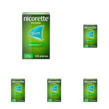 Nicorette Freshmint 4mg Gum (105 Pieces) Discreet and Fast|Acting Stop Smoking Aid