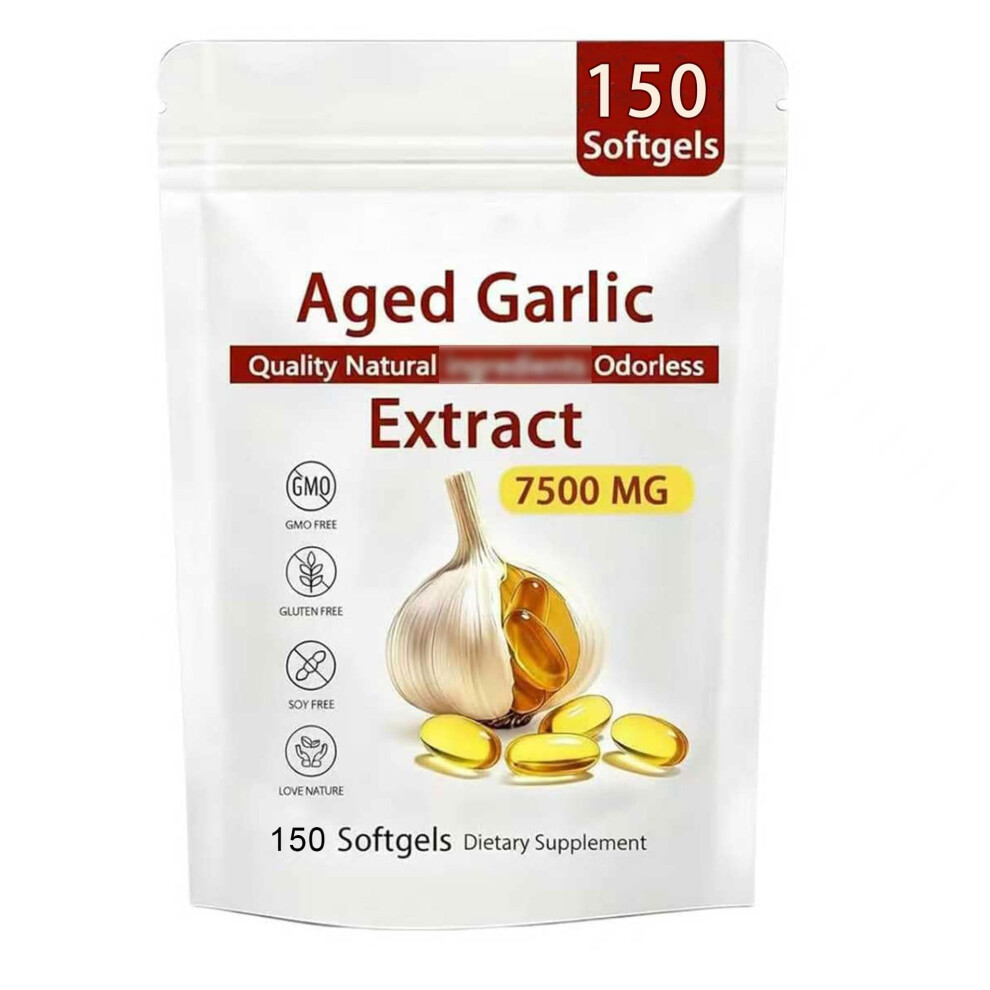 Dejin Black Aged Garlic Extract | 7500Mg Odorless (150) Natural Garlic Extract For