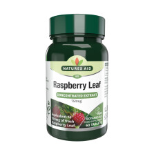 Natures Aid Raspberry Leaf Tablets 750mg Equivalent – High Potency Support for Women’s Health & Menstrual Comfort Support - Botanical Supplement
