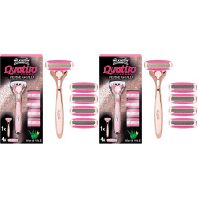 WILKINSON SWORD | Quattro For Women | Premium Metal Rose Gold |