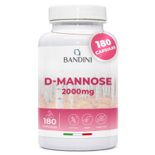 Bandini D Mannose 2000mg per Serving – 180 Vegetarian High-Strength Capsules (N