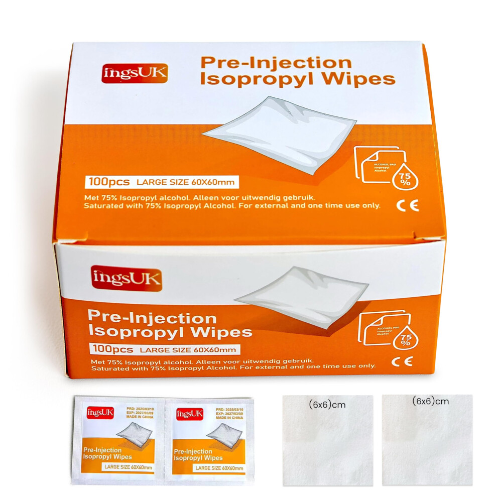 Ingsuk Multi-Purpose 75% Isopropyl Alcohol Wipes For Cleaning & Disinfecting (Large Size)
