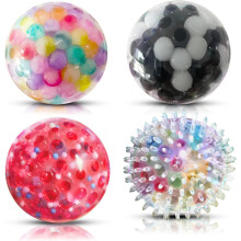 ALMAH Stress Balls for Adults (4 Pack), Hand Exercise Balls, Hand Therapy Balls for Relax, Anxiety, Fidget, Tension and Stress