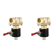 2pcs 3/4inch DN20 Normally Open N/O Brass Electric Solenoid Valve 220V Pneumatic Valve for Water Oil Gas