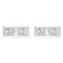 2X Universal-Autodecken-Doppelkuppellampe für WohnmobilanhäNger Marine RV 48 LED 12V 520LM Autolichtlampe WeißE Dachlampe