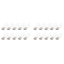 20Pcs Type C Usb3.1 3A Fast Charging USB Connectors Male Jack Tail Plug Electric Terminals Welding DIY Data Cable White