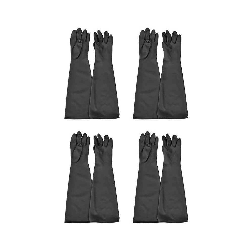 8X Blast Rubber Gloves For Sandblasting Sandblaster Sand Blast Cabinet Sandblasting Gloves Sandblaster Parts 60Cm Black 6033949669186