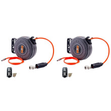 2X Tambor de Aire Retráctil Automático Carrete de Manguera de Tambor de Aire Carrete Retractor de Manguera para Lavado de Automóviles Belleza y