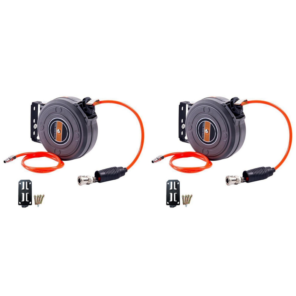 2X Air Drum Automatic Retractable Air Drum Hose Reel Hose Retractor Reel For Car Washing Car Beauty And Repair 4712560763894