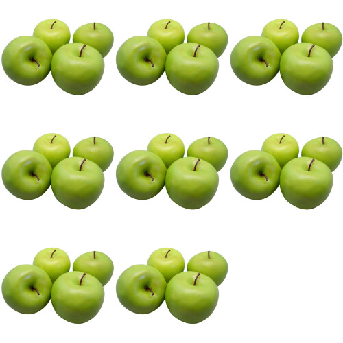 32 Large Artificial Green Apples-Fruit