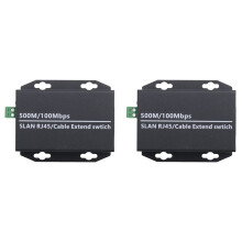 2Pcs Ethernet IP Extender over Coax HD Network Kit EoC Coaxial Cable Transmission Extender for Security CCTV Cameras(A)