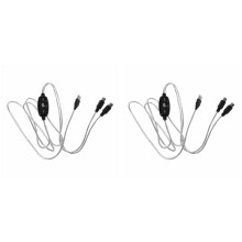 2X USB in-OUT MIDI-Kabel-Konverter PC zum Musik-Tastatur-Adapter-Schnur