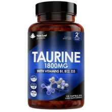 Taurine Supplement | High Strength 1800mg Capsules Enriched with Vitamins B1 B12