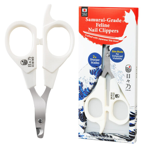 HIBINO Samurai Cat Nail Clippers, Precision Blade
