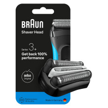 Braun Series 3+ Electric Shaver Original Replacement Head, Get Back 100% Shaving Performance, Compatible with Series 3+ and Series 3 ProSkin Shavers,