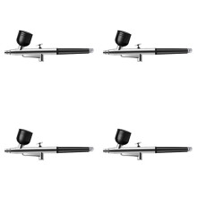 4X Portable Single Action Airbrush 0.3mm Nozzles Spray Airbrush Pen for Model Cake Nail Car Painting Beauty Inkjet-Black