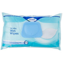 Tena Wet Wipes with Plastic Lid, XL Size: 30 x 20 cm, 48 Wipes (Pack of 1)
