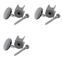 3X Universele Gootsteenplug Badkamer 40 mm - Plug Vervangende Afvoerplug Afneembare, Verstelbare Handmatige Hefafvoerplug